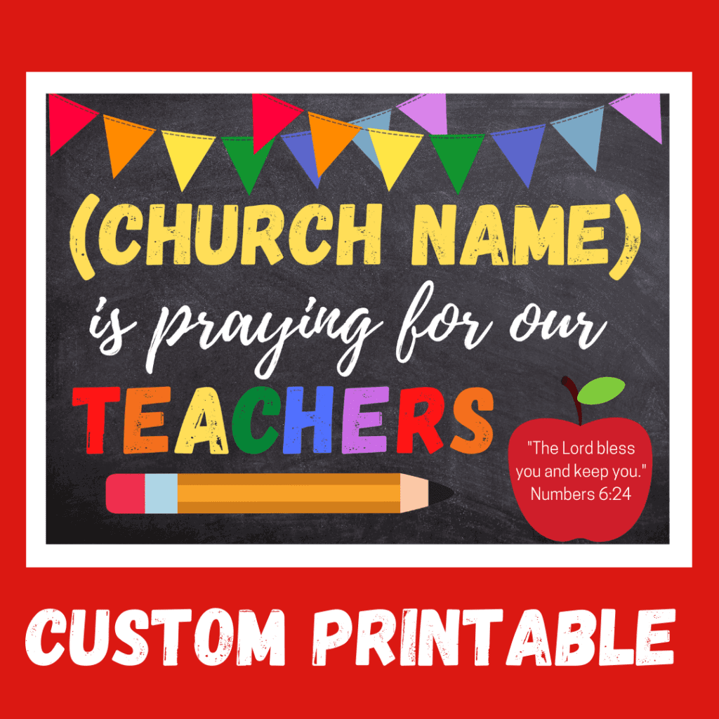 Teacher Prayer Sign Printable - Family Faith Builders