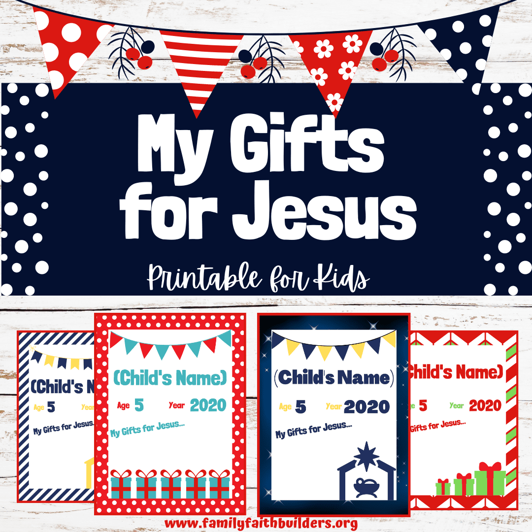 My Gifts for Jesus Printable for Kids
