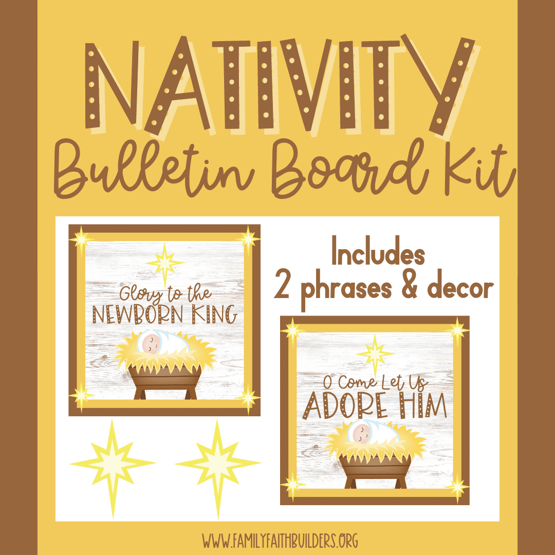 nativity bulletin board kit