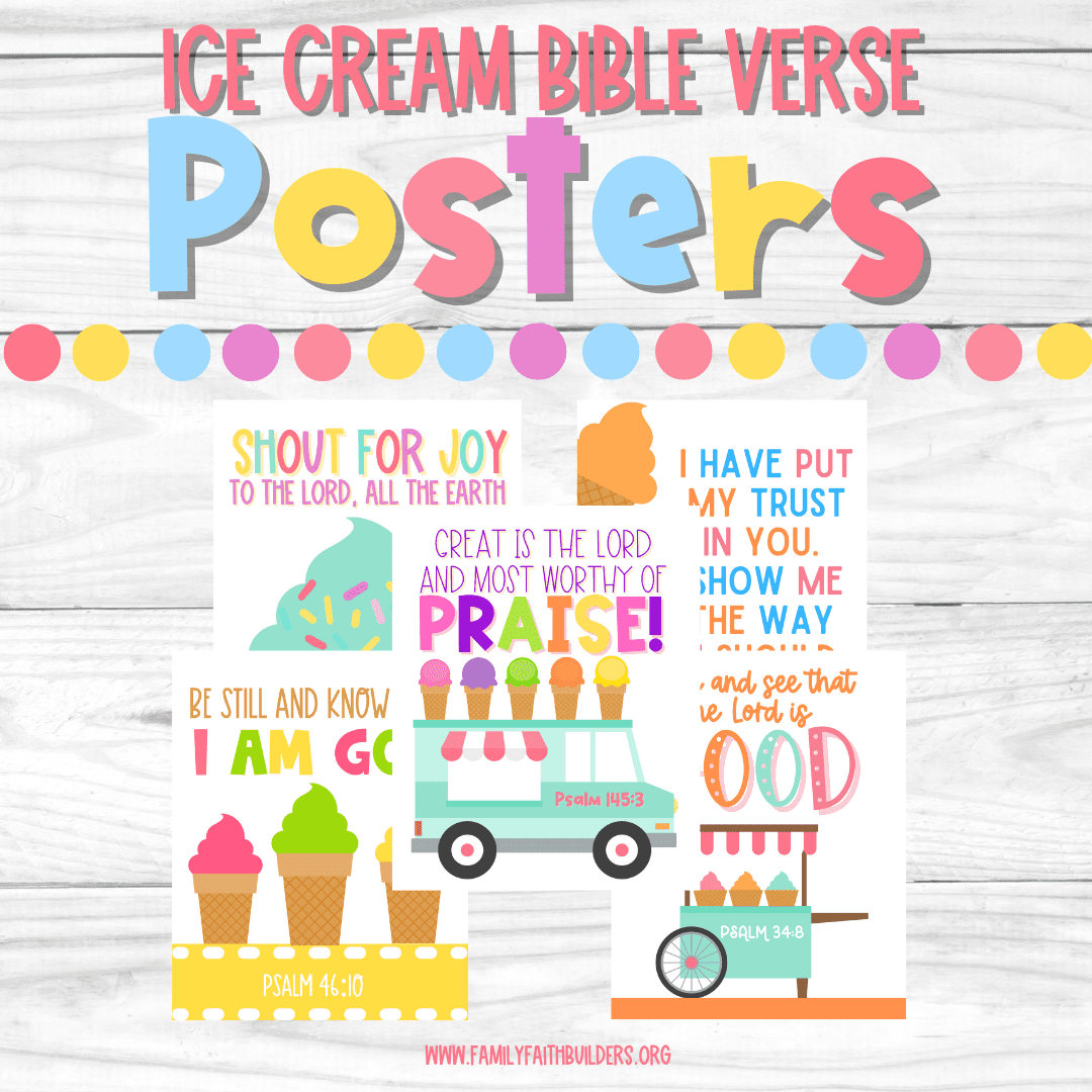 Ice Cream Bible Verse Posters